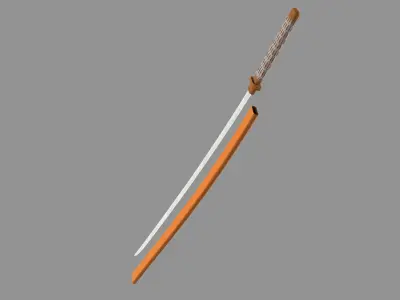 Katana Low-poly 3D model