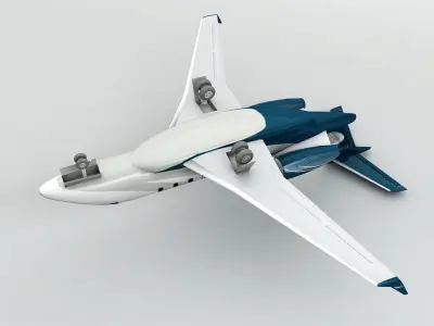 Embraer Legacy 450 Aircraft Low-poly 3D model