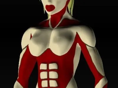 Titan Hembra Low-poly 3D model