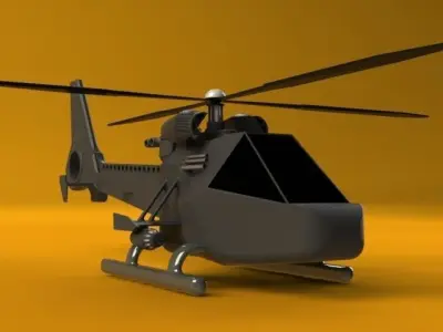 helicopter Free 3D model