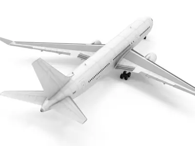 Boeing 767-300ER UIA Low-poly 3D model