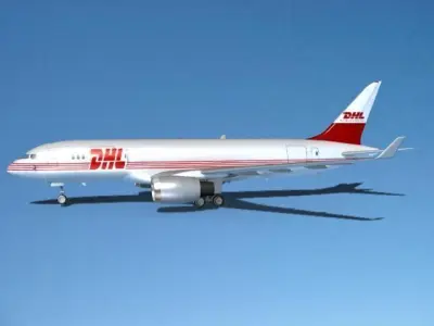 Boeing 787-8 DHL International 3D model