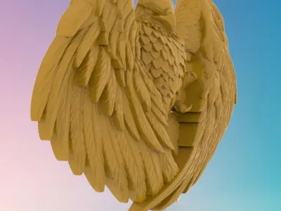 Eagle before attack 3D MODEL STL FILE FOR CNC ROUTER LASER 3D print model