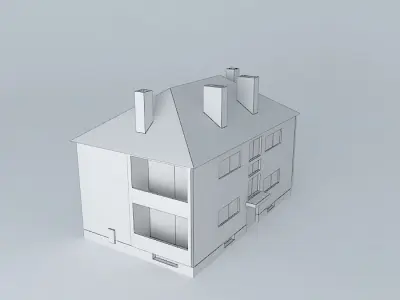 Older residential building Caprag 1 Free 3D model