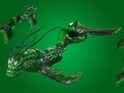 Deep Sea Fish Free low-poly 3D model