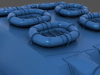 381mm WW2 Italian turret n1 - Commercial license - 1-200 scale 3D print model