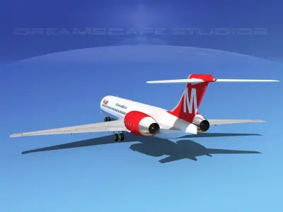 McDonnell Douglas MD-87 MedJet 3D model