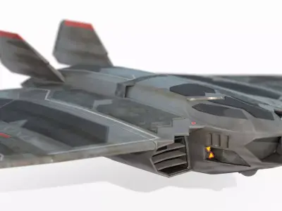 Future sci-fi stealth drones 3D model