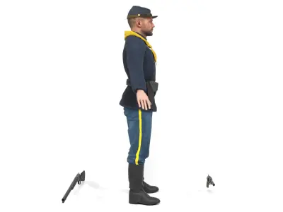 Union Soldier 4 Low-poly 3D model