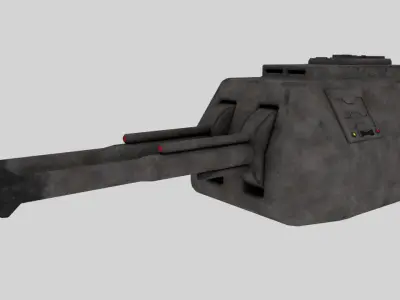 Sci-fi gun turret Free 3D model