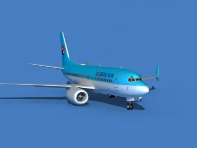 Boeing 737 MAX 7 Korean Air 3D model