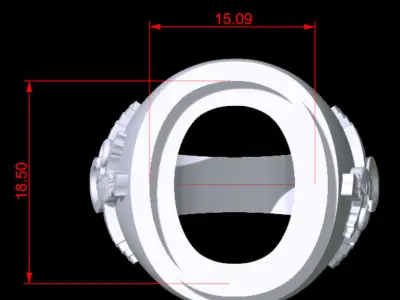 Simple Farvahar Ring 3D print model