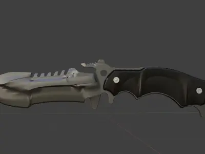 Bestofirknife tactikal knife Free low-poly 3D model