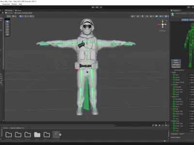 Casual Soldier 13 Low-poly 3D model