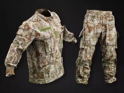 Military Uniform - Tactical Clothing for men Low-poly 3D model