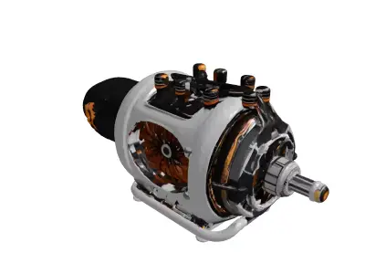 Futuristic Hoverbike Engine Model 3D model