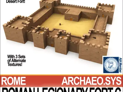 Roman Legionary Fort C 3D model