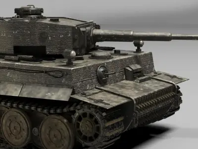 German Tiger Tank Free 3D model