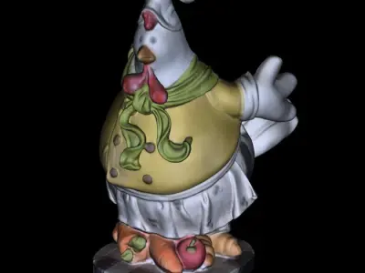Chicken Figurine Statue 3D Scan Free 3D print model