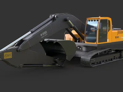 Construction Site Industrial Machines 3D model