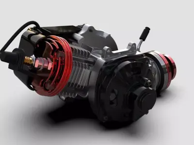 49cc Two-Stroke Engine 3D Model 3D model