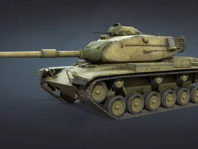 M60A1 Tank Low-Poly Low-poly 3D model