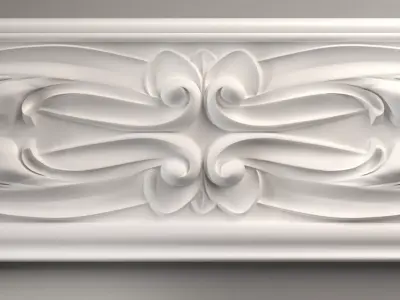 3d model stl wall molding plinth decor for CNC router Free 3D print model