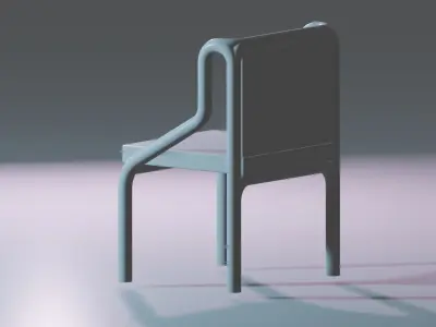chair Low-poly 3D model 13