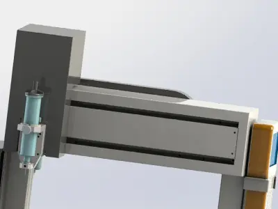 Desk type glue machine 3D model