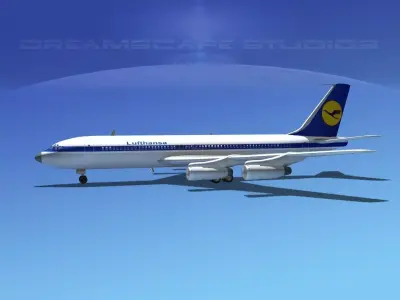 Boeing 707 Lufthansa 3D model
