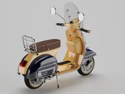Vespa 5 Motorbike 3D model