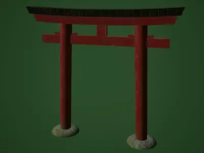 Torii Gates Low-poly 3D model