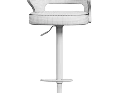 Levede 1x Bar Stools Kitchen Gas Lift Wooden Beech Stool Free 3D model