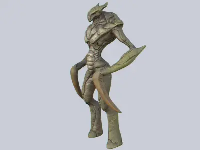 Bug creature Low-poly 3D model