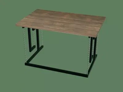 Fancy 3D Table Low-poly 3D model