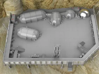 starship troopers outpost whisky 3D model