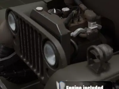 JEEP WILLYS M38A1 1-87 HO - SCALE 3D print model