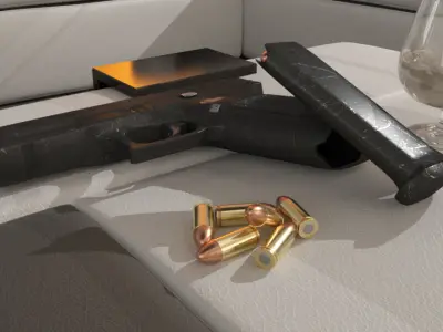 GUN GLOCK17 GEN 5 Low-poly 3D model