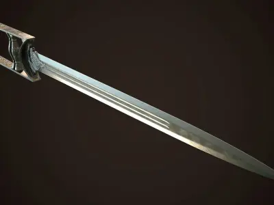 Assassin Blade 05 Low-poly 3D model