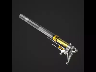 Ohlins Suspension Fork Low-poly 3D model