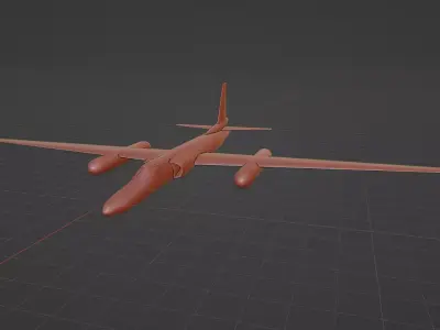 Lockheed U 2S Dragon Lady Free low-poly 3D model