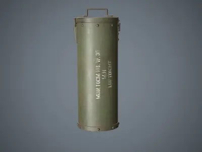 Ammunition Shell Container Low-poly 3D model