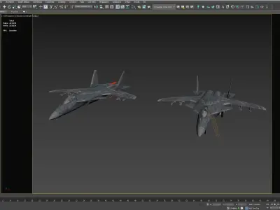 Sukhoi Su-47 Low-poly 3D model