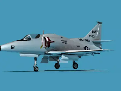 Douglas A-4M Skyhawk V05 USMC 3D model