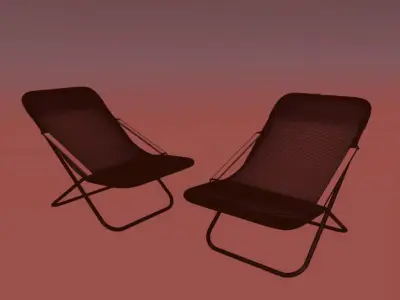 Safari Lounger Folding Chair - Campmor 3D model