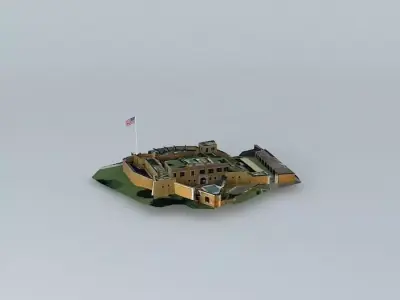 Fort Christiansvaern  Christiansted St Croix USVI 3D model