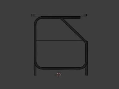 Table side with two shelves Free low-poly 3D model