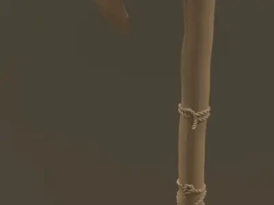 Tribalistic Slavic Axe 3D model
