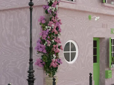 la maison rose restaurant paris 3D model