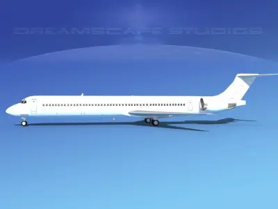 McDonnell Douglas MD83 Unmarked 2 3D model